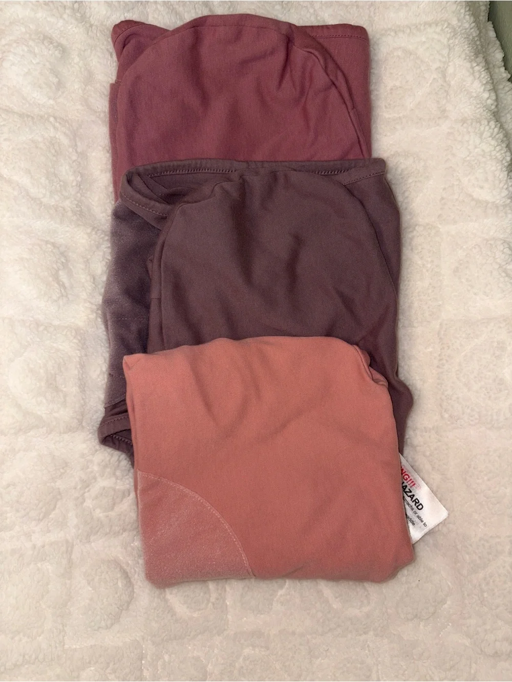 Mauve & Dusty Rose Baby Swaddles (3-Pack)